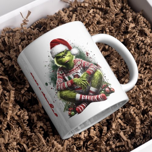 Mug noël grinch personnalisé