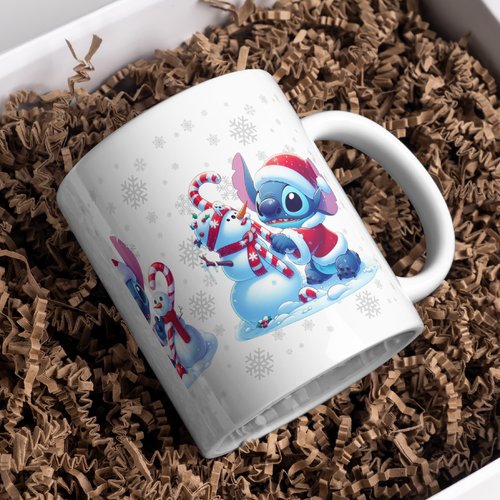 Mug noël stitch personnalisé
