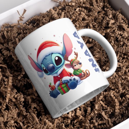 Mug noël stitch personnalisé