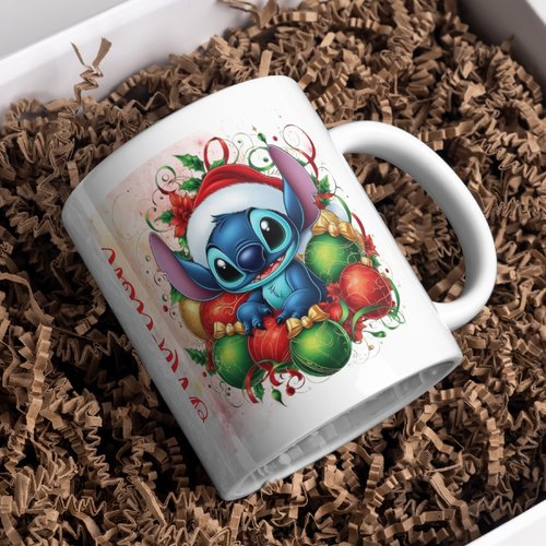 Mug noël stitch personnalisé