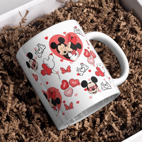 Mug noël minnie mickey personnalisé