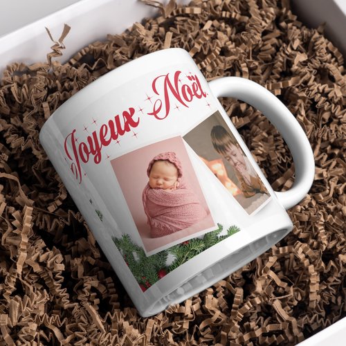 Mug photos de vacances de noël