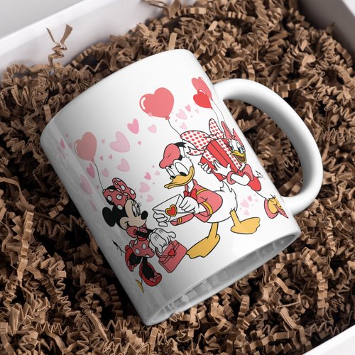 Mug noël minnie mickey donald personnalisé