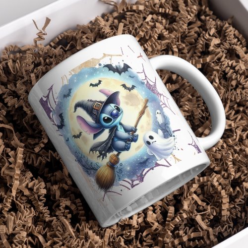 Mug stitch halloween personnalisé