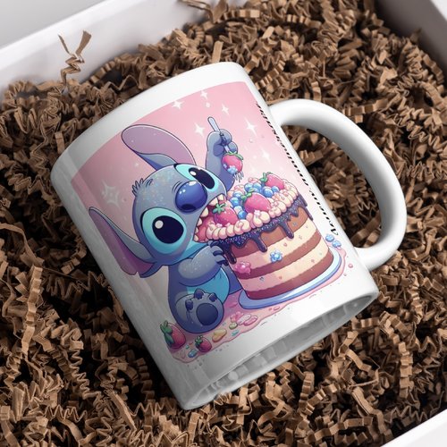 Mug stitch anniversaire personnalisé