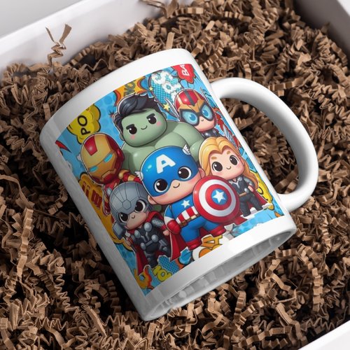 Mug mini super héros personnalisé