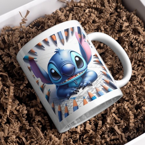 Mug stitch crayons personnalisé