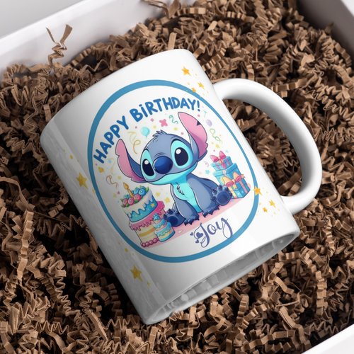 Mug stitch anniversaire personnalisé