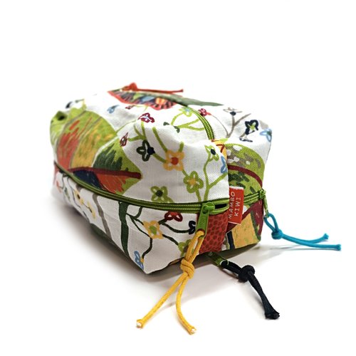 Trousse à maquillage colorée et originale multi poches motif floral- idée cadeau femme personnalisé