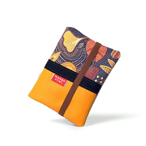 Portefeuille femme passeport fait main avec fermeture élastique, porte-cartes, portemonnaie unique - idée cadeau personnalisé
