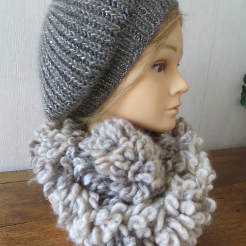 Bonnet ,béret hechizo marron.