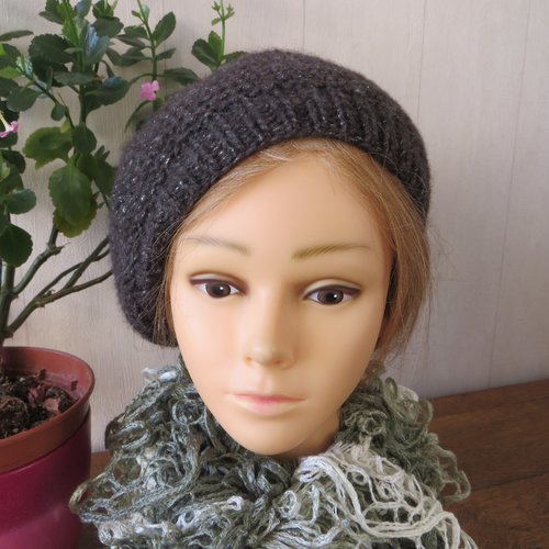 Bonnet ,béret hechizo marron.