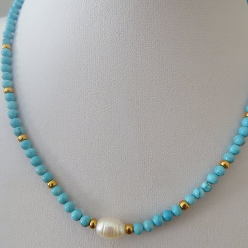 Collier en perles de turquoise