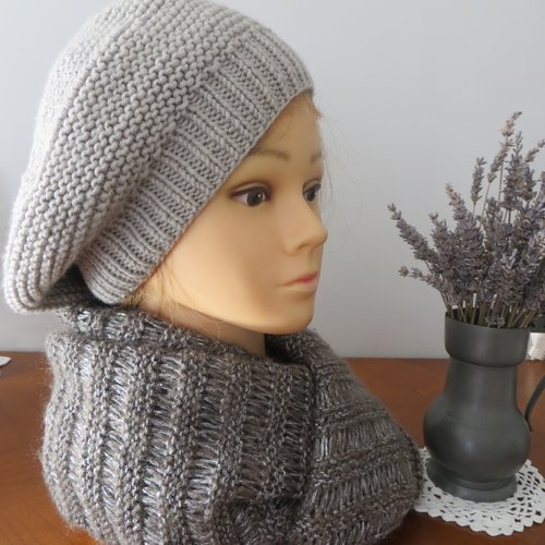 Bonnet ,béret mérino sport. .