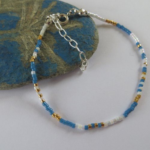 Bracelet,perles miyuki et argent 925