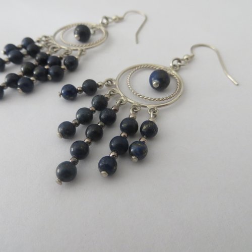 Boucles d'oreilles argent 925 et onix véritable