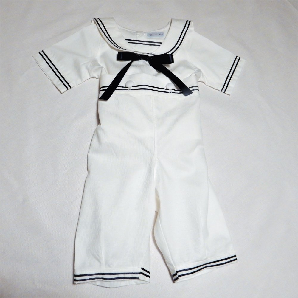 Ensemble De Bapteme Bebe Garcon Chemiseete Et Bermuda Blanc Lisere Marine Un Grand Marche