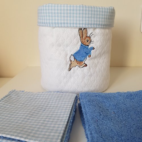 Panière et ses lingettes lavables