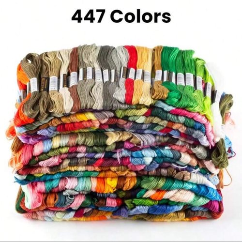 447 pièces fils à broder de haute qualité en couleurs variées
