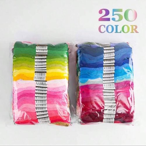 250 pièces fils à broder de haute qualité en couleurs variées