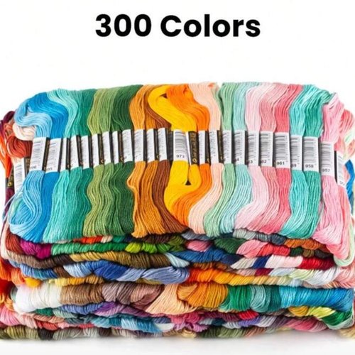 300 pièces fil à broder multicolore échevette pour broderie couture artisanat couture point de croix crochet projets de bricolage