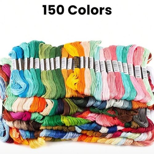150 pièces fil à broder multicolore échevette pour broderie couture artisanat couture point de croix crochet projets de bricolage