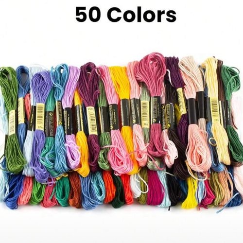 50 pièces fil à broder multicolore échevette pour broderie couture artisanat couture point de croix crochet projets de bricolage