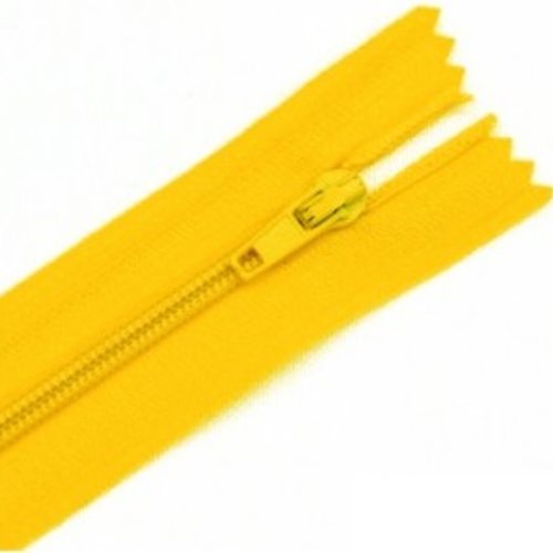 Fermeture éclair non séparable - jaune impérial - 25cm