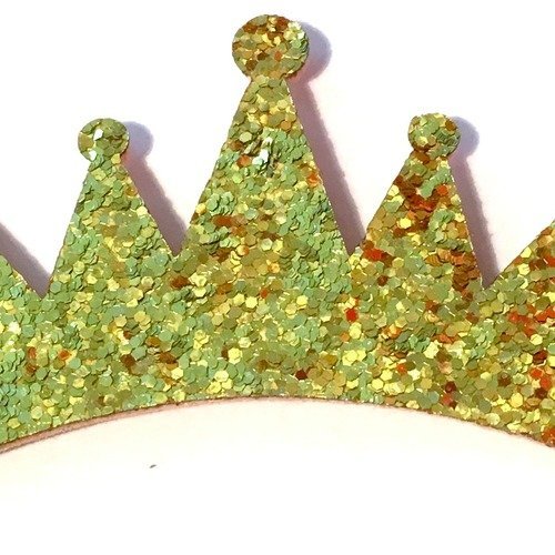 Couronne à paillettes dorées