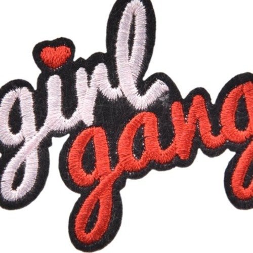 Patch "girl gang" rouge et blanc