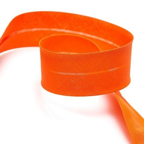 Biais en coton orange - 2cm