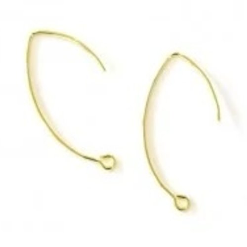 Bo crochet d'oreilles avec anneau doré - 36mm