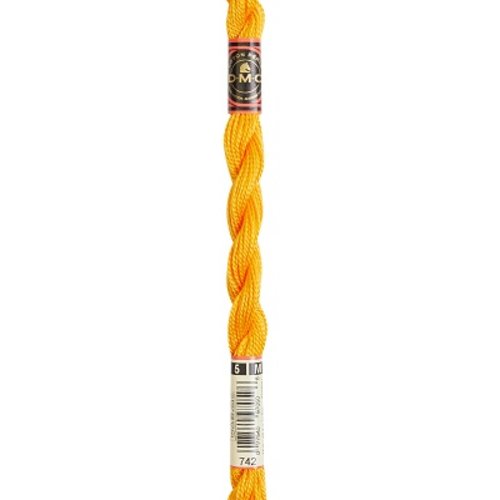 Fils de coton perlé dmc n°742 - clémentine n°5