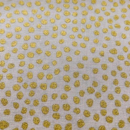 Coupon de coton "multitude de pois dorés" - 50 x 75cm