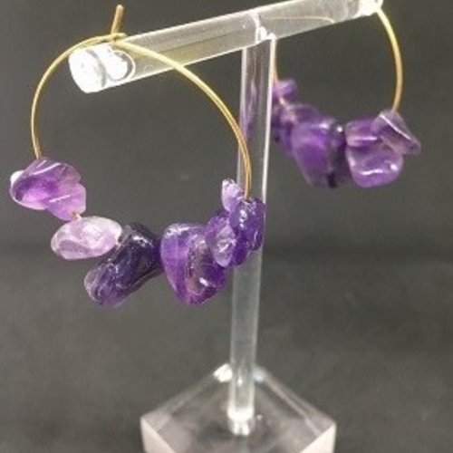 Créoles "pierres violettes"