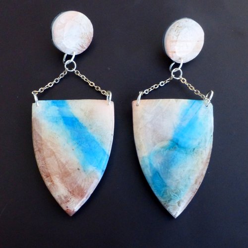 Boucles d'oreille collection fanion