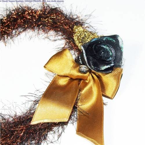 Défi décembre, noir et or : élégance, chic et raffiné:headband p