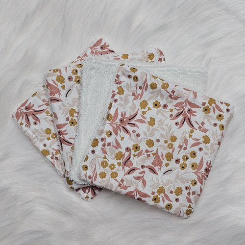 Lot 4 lingettes lavables carrees