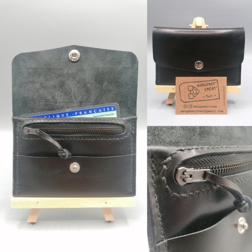 Porte carte / porte monnaie en cuir