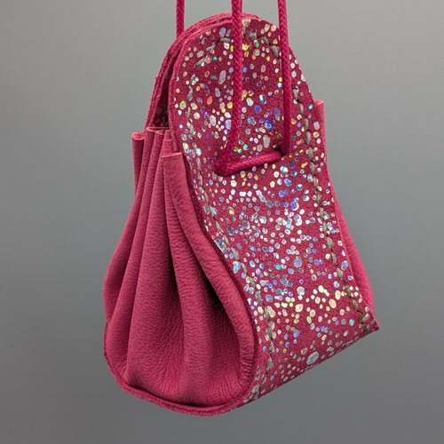 Bourse cuir cousue main