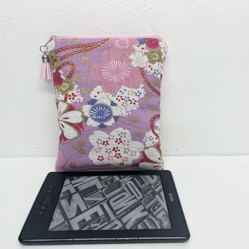 Etui kindle japonais rose