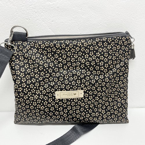 Pochette bandoulière enduit