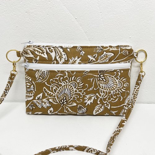 Pochette bandoulière ocre