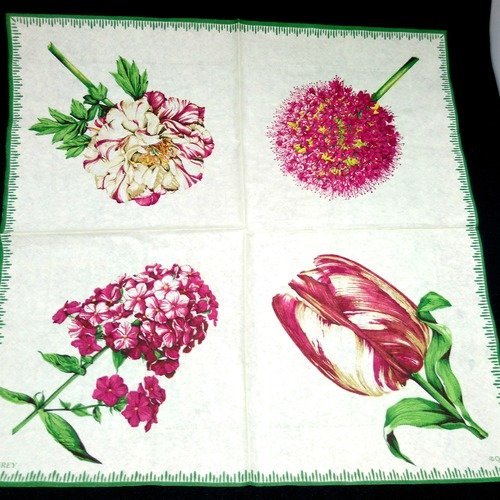 Serviette papier/napkin  "tulipe"