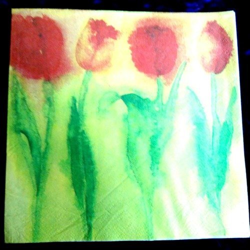 Serviette papier/napkin  "tulipe"