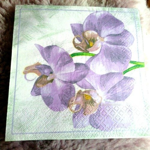Serviette papier "orchidée"