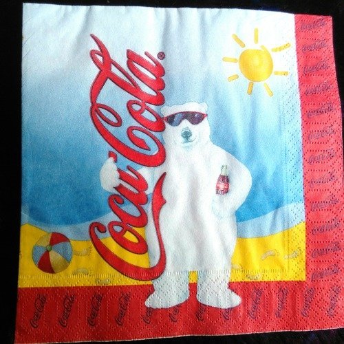 Serviette papier "coca cola" 