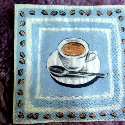 Serviette papier/napkin  "café" 