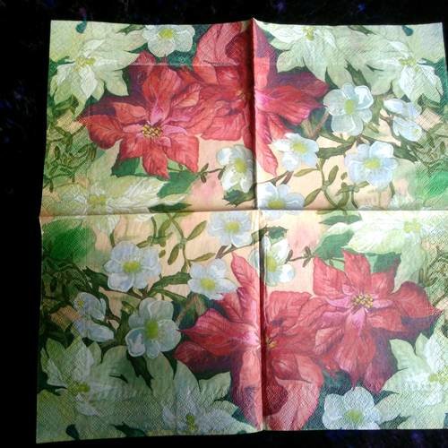 Serviette papier "poinsettia"  