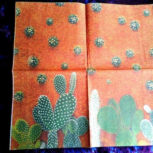 Serviette papier "cactus" 